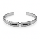 Noir Hexa Cuff – 925 Silver Men's Bracelet