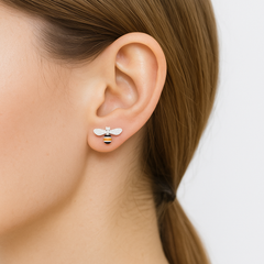 Honeybee Charm Stud Earrings