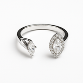 Silver Open Marquise Ring