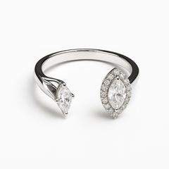 Silver Open Marquise Ring