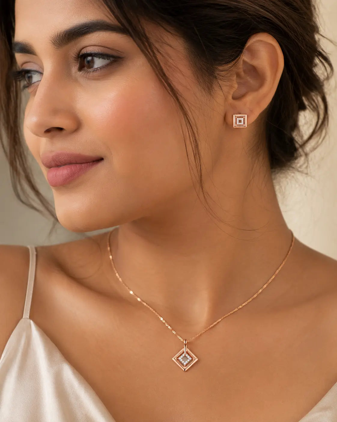 Mashha 925 Sterling Silver Elara Diamond Frame Set Mashha