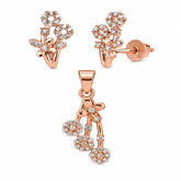Mashha 925 Sterling Silver Flora Dew Drop Set Mashha