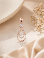 Mashha 925 Sterling Silver Rosé Teardrop Elegance Set