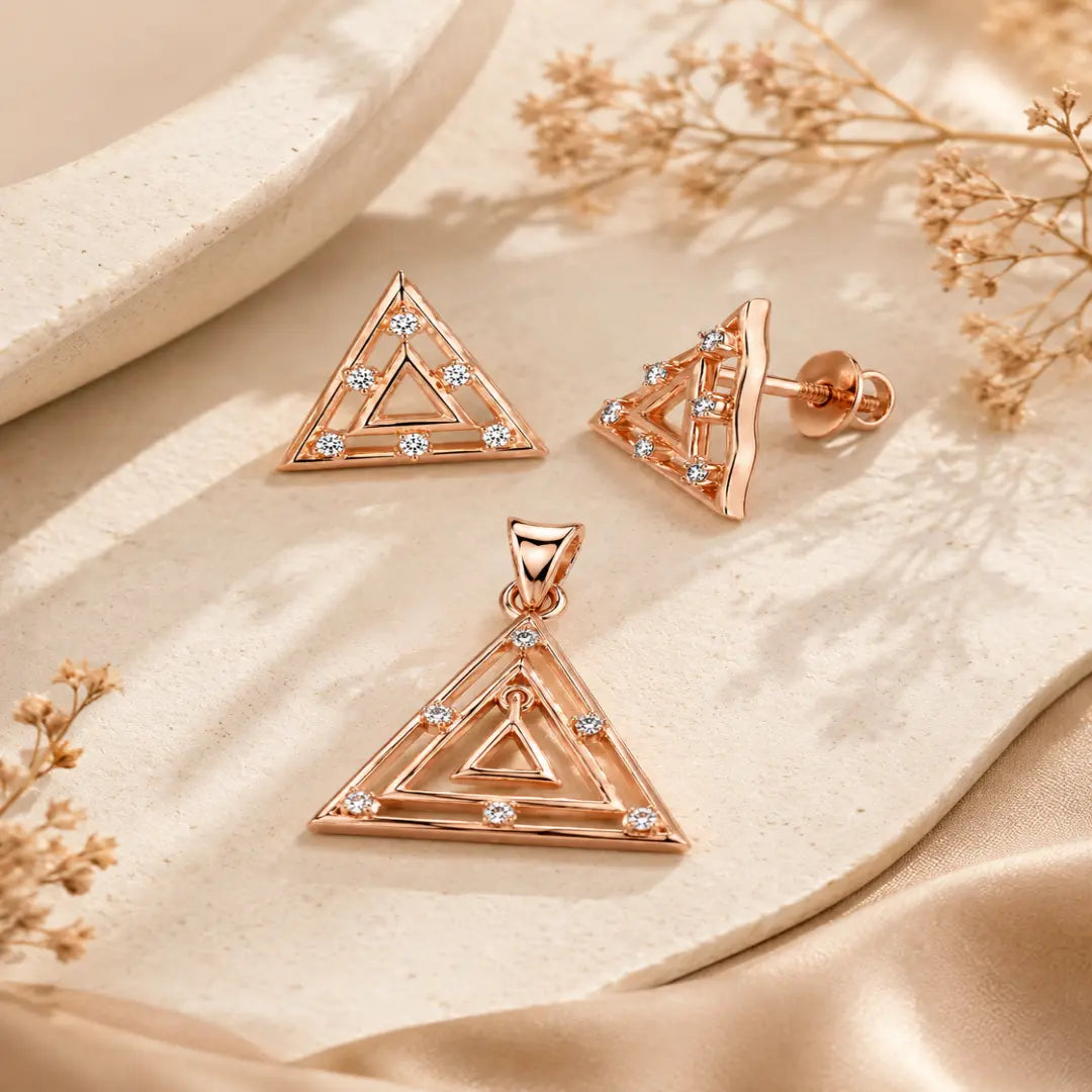 Mashha 925 Sterling Silver Astra Prism Set Mashha