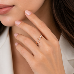 Mashha 925 Silver Pankhudi Spark Ring