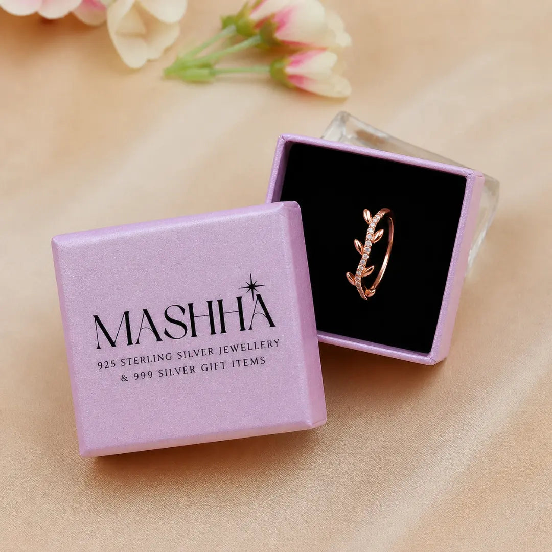 Mashha 925 Silver Pankhudi Spark Ring Mashha