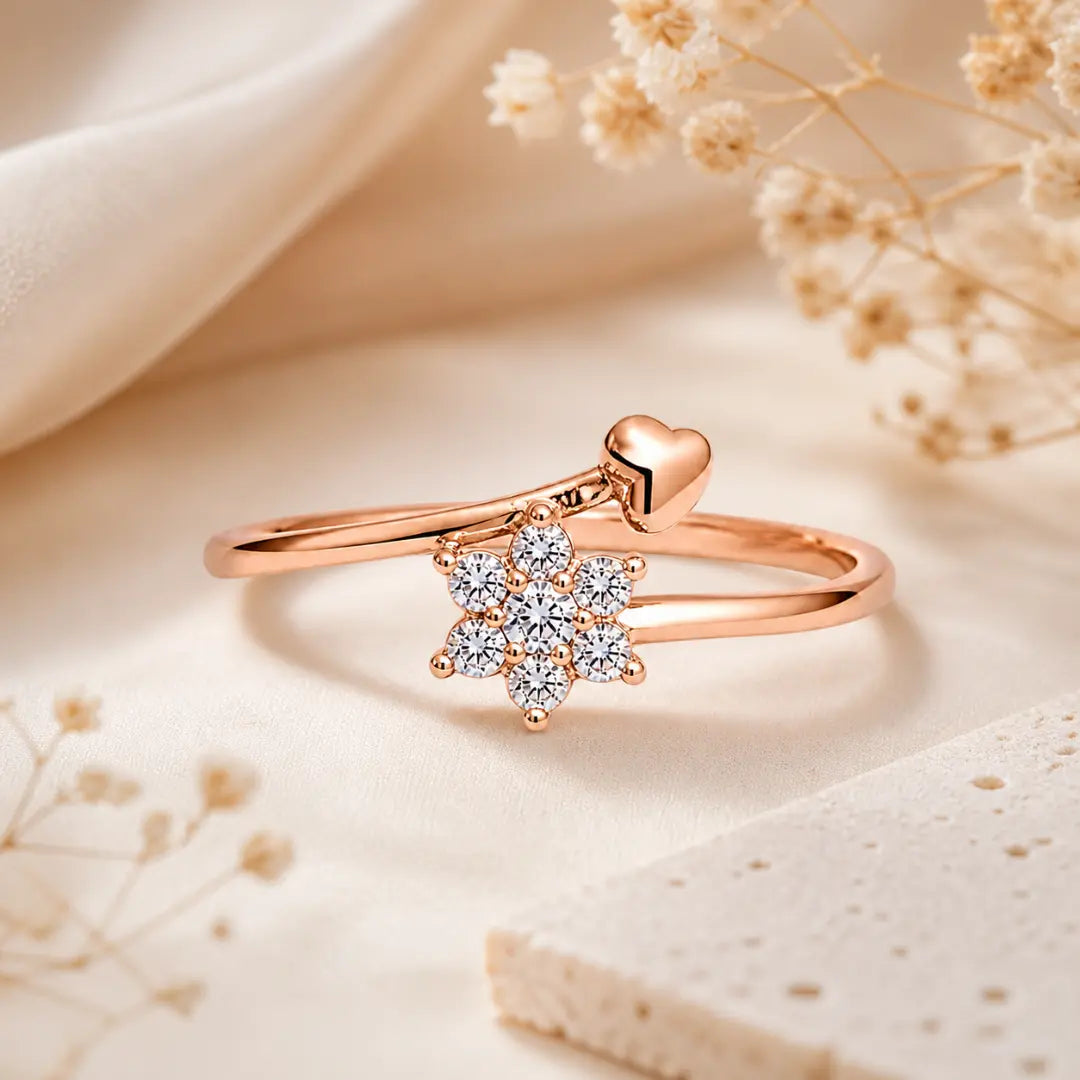 Mashha 925 Sweetheart Bloom Ring (Rose Gold) Mashha