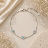 Mashha Evil Eye Guardian Anklet (silver) Mashha