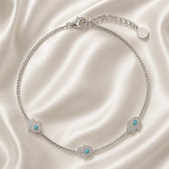 Mashha Evil Eye Guardian Anklet (silver) Mashha