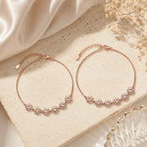 Mashha 925 Silver Sunflower Sparkle Anklet Mashha