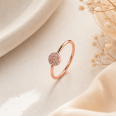 Mashha 925 Silver Celestia Orb Ring (Rose Gold)