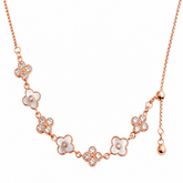 Mashha Apsara Grace 925 Sterling Silver Necklace (Rose Gold Finish)