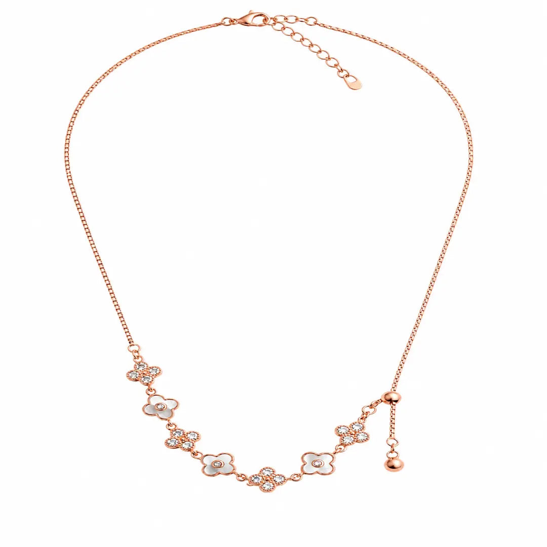 Mashha Apsara Grace 925 Sterling Silver Necklace (Rose Gold Finish) Mashha