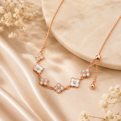 Mashha Apsara Grace 925 Sterling Silver Necklace (Rose Gold Finish) Mashha