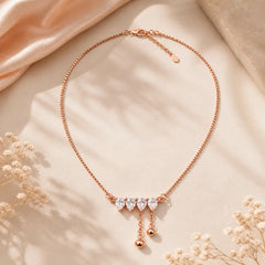 Mashha 925 Silver Crystal Cascade Necklace Mashha