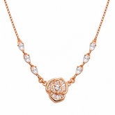 Mashha 925 Silver Rosé Fleur Crystal Necklace