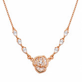 Mashha 925 Silver Rosé Fleur Crystal Necklace Mashha