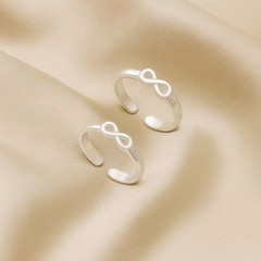 Mashha 925 Silver Infinity Toe Rings Mashha