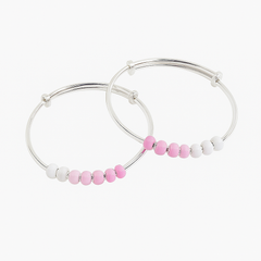Mashha 925 Silver Pink Whisper Baby Bangles