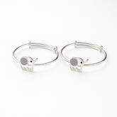 Mashha 925 Silver Tiny Trunk Baby Bangles