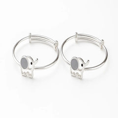 Mashha 925 Silver Tiny Trunk Baby Bangles Mashha