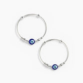 Mashha 925 Silver Evil Eye Baby Bangle (Pair) Mashha