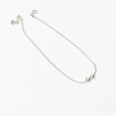 Mashha 925 Silver Dual Bead Rope Anklet (Pair)