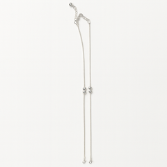 Mashha 925 Silver Dual Bead Rope Anklet (Pair)