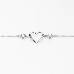 MASHHA 925 Silver Heart Charm Anklet