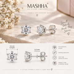 Mashha 925 silver Petite Spark Studs (piercing)