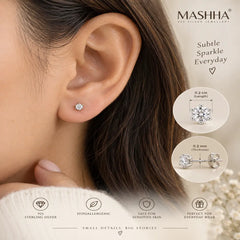 Mashha 925 silver Petite Spark Studs (piercing)