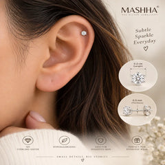 Mashha 925 silver Petite Spark Studs (piercing)
