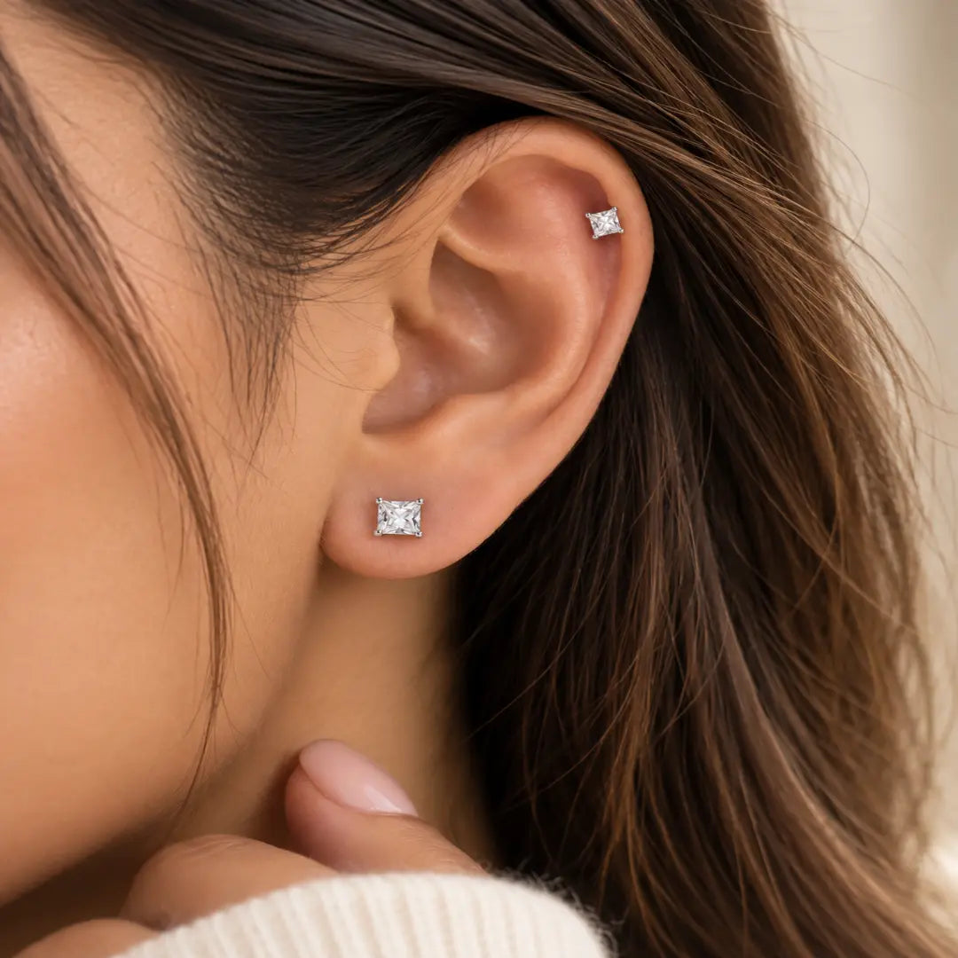 Mashha 925 Silver Tiny Luxe Stud Mashha