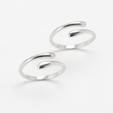 925 Silver Adjustable Minimalist Toe Rings