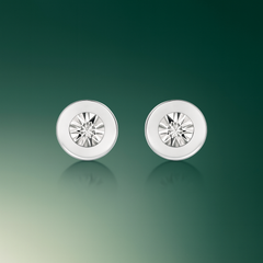 Eternal Spark 925 Silver Stud Earrings