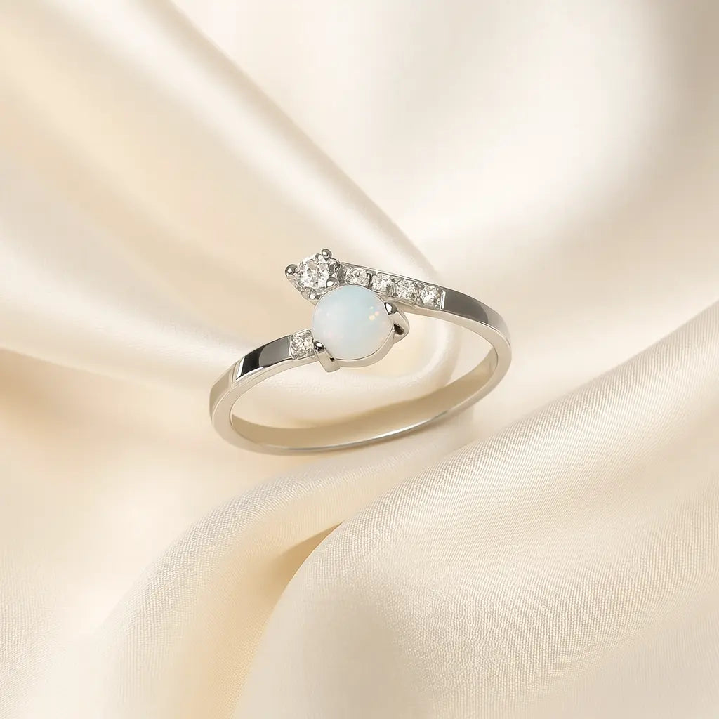 Opal Radiance 925 Silver Ring Mashha