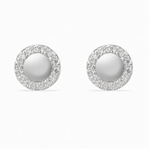 Eterna Halo 925 Silver Stud Earrings