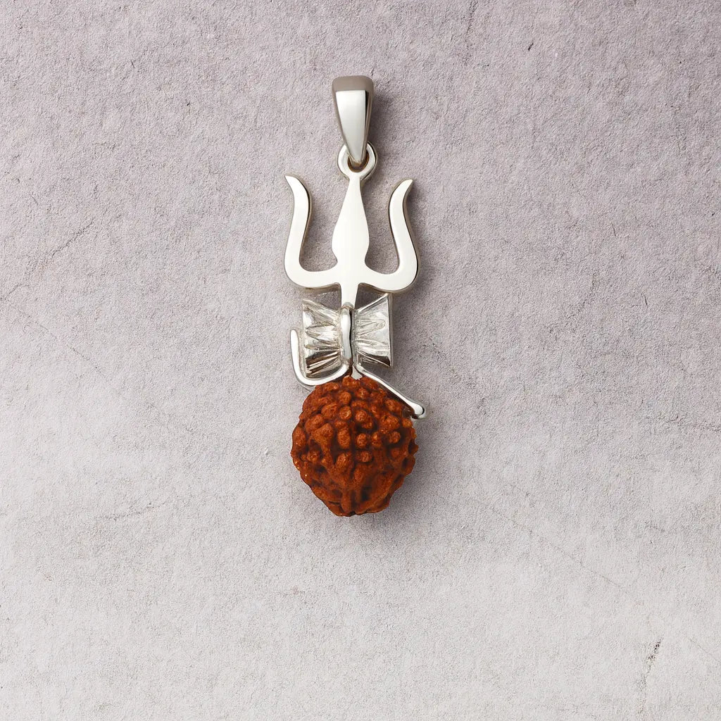 Mashha 925 Silver Rhodium plated Trishakti Rudra Pendant Mashha