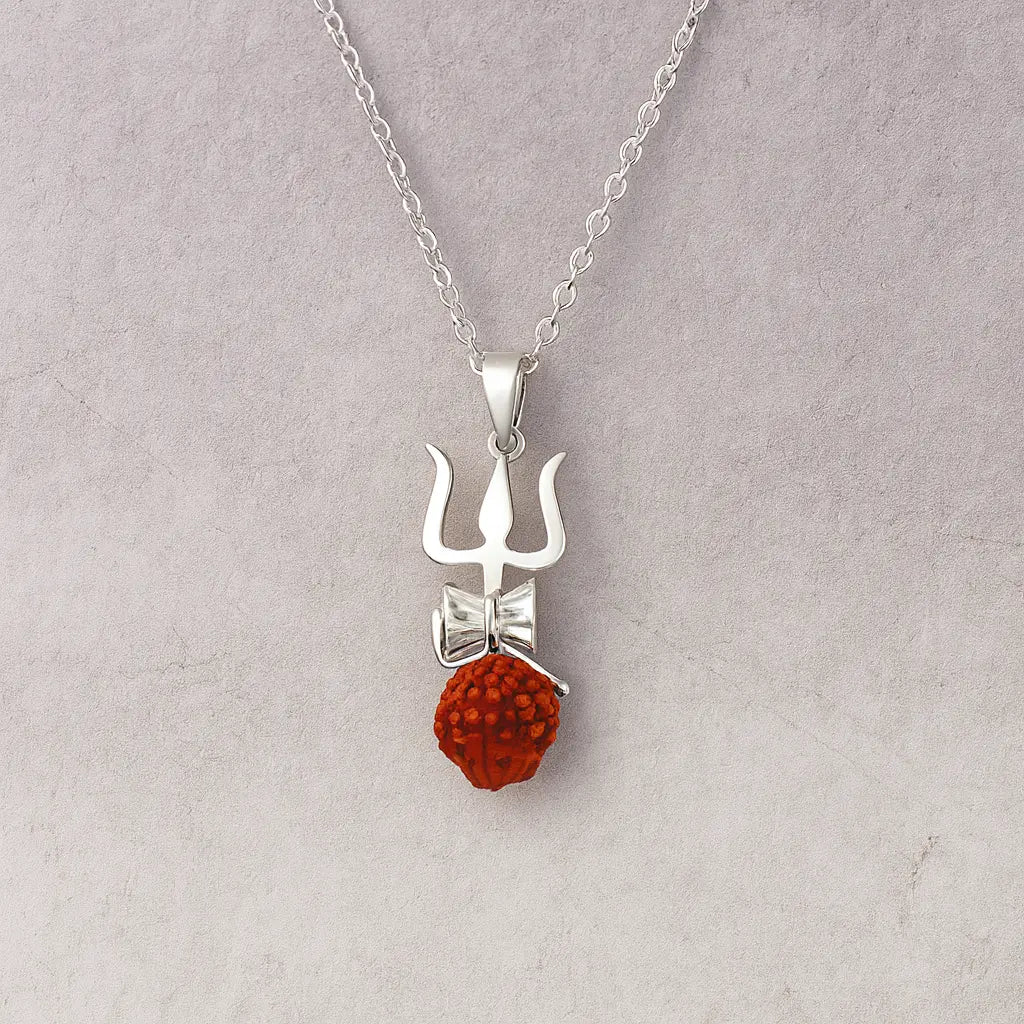 Mashha 925 Silver Rhodium plated Trishakti Rudra Pendant Mashha
