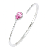 Mashha 925 Silver Rosé Droplet Bangle
