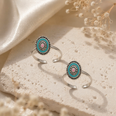 Mashha 925 Silver Tribal Enamel Toe Ring Mashha