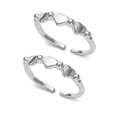 Mashha 925 Silver Minimal Heart Toe Ring