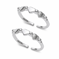 Mashha 925 Silver Minimal Heart Toe Ring Mashha