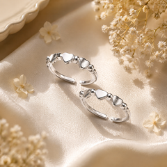 Mashha 925 Silver Minimal Heart Toe Ring Mashha