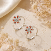 Mashha 925 Silver Floral Spark Toe Ring Mashha