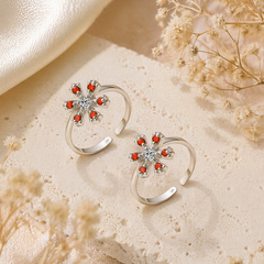 Mashha 925 Silver Floral Spark Toe Ring