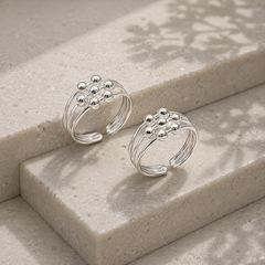 Mashha 925 Silver Multi ball Toe Ring