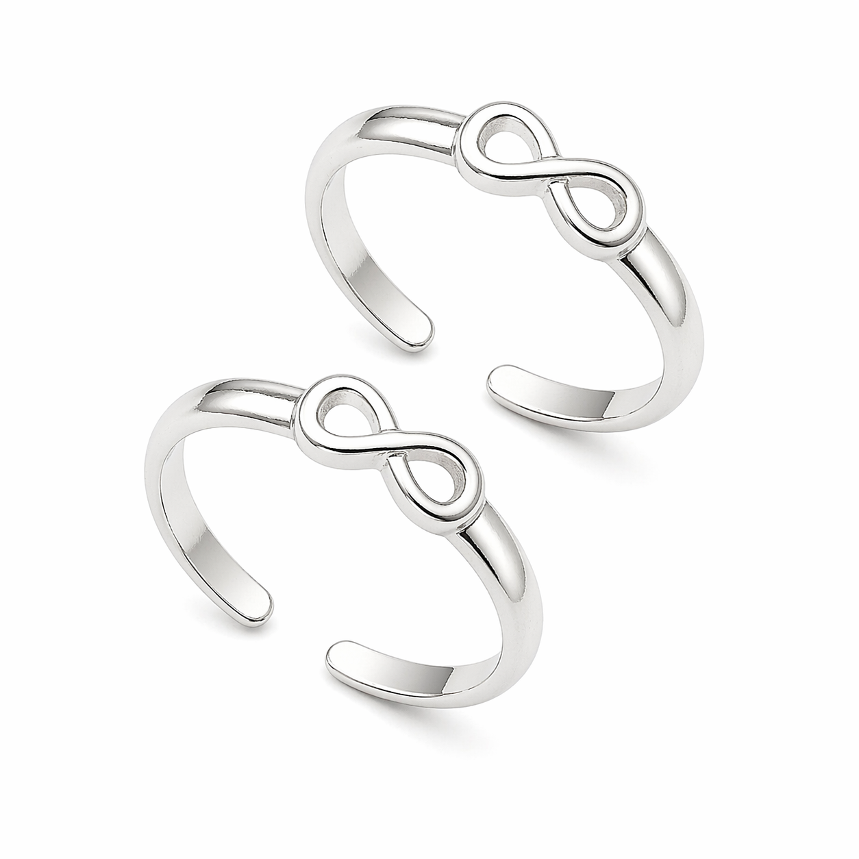 Mashha 925 Silver Infinity Toe Rings Mashha