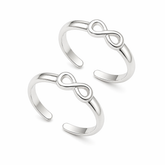 Mashha 925 Silver Infinity Toe Rings
