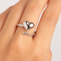 Silver Heart Ring (adjustable)